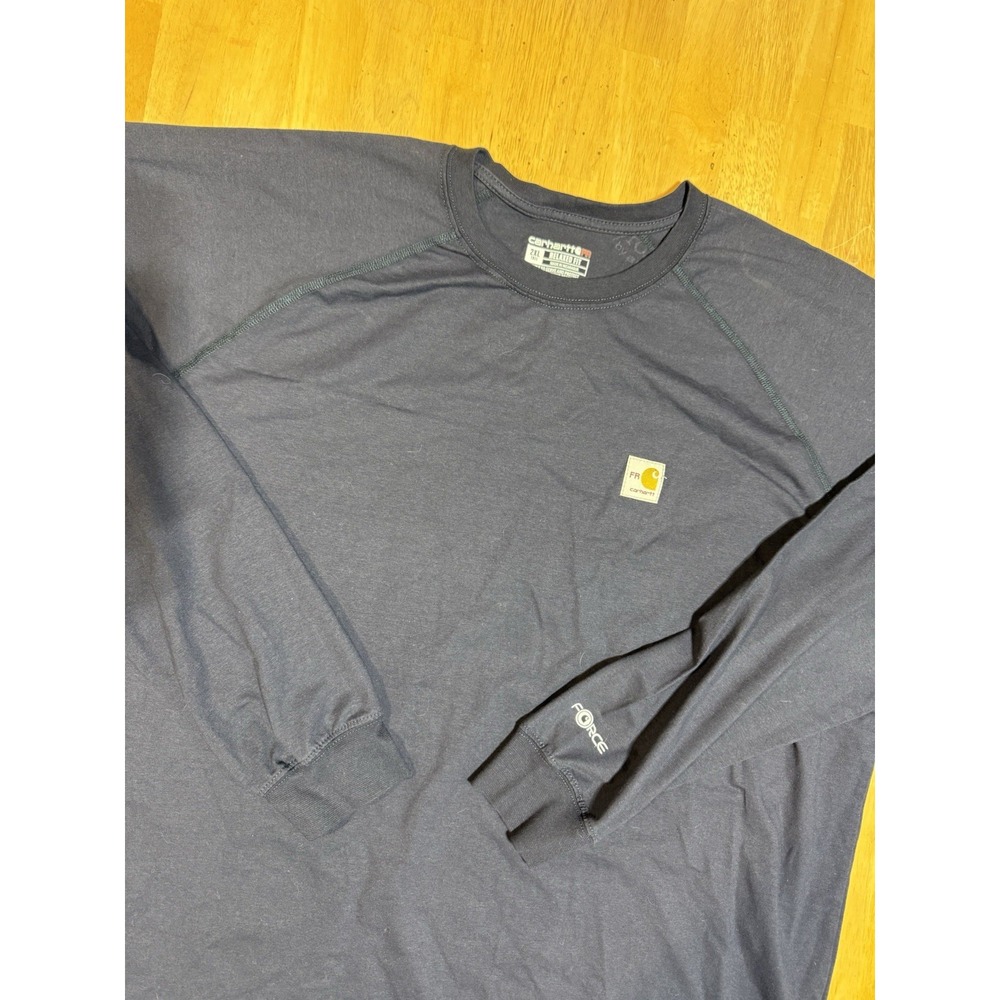 Carhartt FR Force Men's 2XL Tall Navy Flame Resistant Long Sleeve Shirt Relaxed